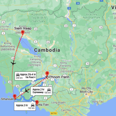 Route Map to Sihanoukville