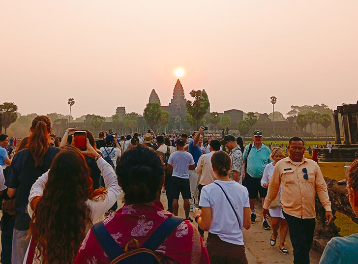Sunrise at Angkor Wat temple