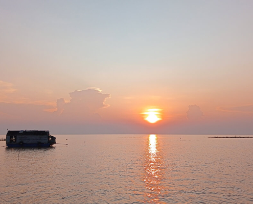 Sunset Tonle Sap Lake